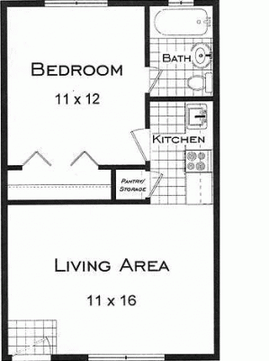 Find Boulder CO one bedroom apartment rentals. This is the Alpine Floor Plan.