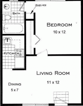 Find one bedroom apartments in Boulder, CO. This is the Tahoe Floor Plan.