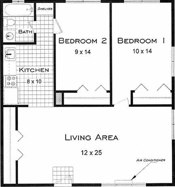 Find two bedroom apartments in Boulder, Colorado. This is the Yukon Floor Plan.