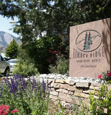 Photo of the entrance to Timer Ridge Apartment Homes in Boulder CO